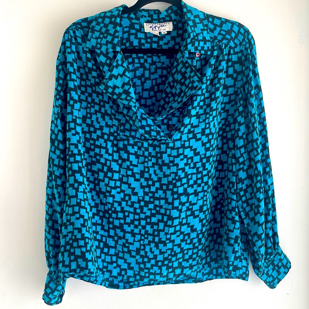 GIVENCHY Style Silk Blouse - Vintage 70s